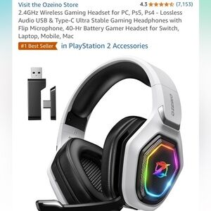 ONIKUMA Wireless Gaming Headset with RGB Lights